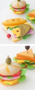 Дерев'яна гра Djeco Бутерброд Емілі, з оливами - Pampik - 3