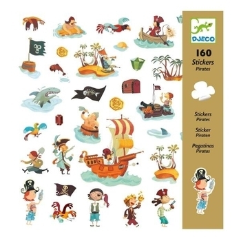 Набор наклеек Djeco Пираты, 160 шт. (DJ08839) - Pampik - 3