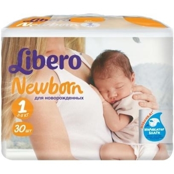 Підгузки Libero Newborn 1 (2-5 кг) 30 шт. - Pampik