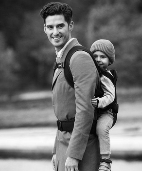 Рюкзак-кенгуру Babybjorn Baby Carrier One Cotton Mix, сірий денім (98094) - Pampik