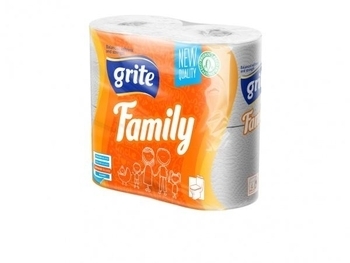 Тришаровий туалетний папір Grite Family, 4 рулони - Pampik