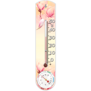 Механічний термометр-гігрометр Склоприлад Магнолія - Pampik