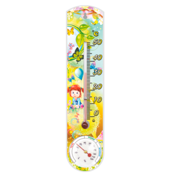 Механічний термометр-гігрометр Склоприлад Дівчинка - Pampik