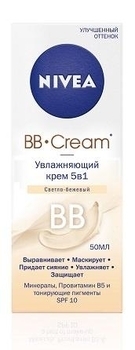 ВВ-крем Nivea Зволожувальний крем 5 в 1 світло-бежевий, 50 мл - Pampik