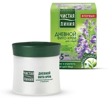 Денний фітокрем для обличчя Чиста Лінія Шоломниця і морошка 55+, 45 мл - Pampik