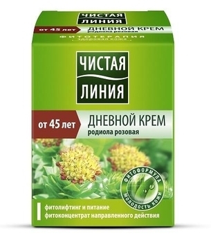 Денний крем Чиста Лінія Радіола рожева 45+, 45 мл - Pampik