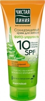 Солнцезащитный крем для загара Чистая Линия Фитоупругость 10 SCF, 200 мл (до 01.10.2016) - Pampik