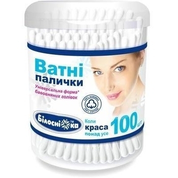 Ватні палички Білосніжка, в циліндричній упаковці, 100 шт. - Pampik