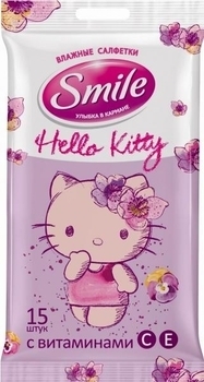 Вологі серветки Smile Hello Kitty, 15 шт. - Pampik - 3