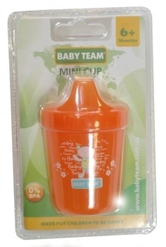 Поїльник Baby Team, 100 мл, помаранчевий (5000) - Pampik
