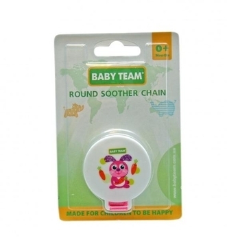 Цепочка для пустышки Baby Team Джунгли, розовый (3331) - Pampik - 2