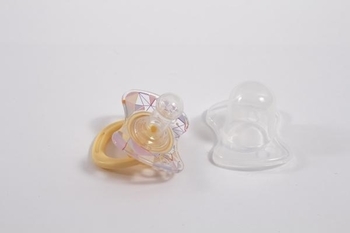 Пустушка Lindo силіконова з круглими м'якими краями і ковпачком, в асортименті, 3+ (LI 401/3+ - синій) - Pampik - 3