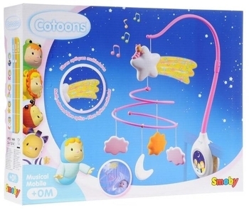 Музичний мобіль Smoby Cotoons Комета, рожевий - Pampik - 3