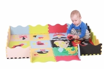 Дитячий ігровий килимок-пазл Baby Great Пригода піратів, з бортиком, 153х122 см - Pampik - 7