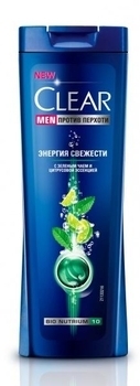 Шампунь для чоловіків Clear Енергія свіжості, 400 мл - Pampik