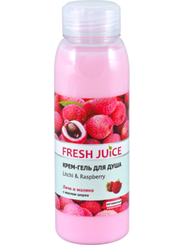 Крем-гель для душа Fresh Juice Litchi & Raspberry, 300 мл - Pampik