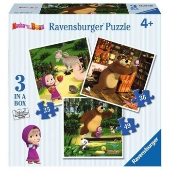 

Пазл 3 в 1 Ravensburger Маша и Медведь, 110 элементов