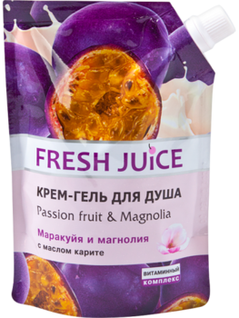 Крем-гель для душа Fresh Juice Passion fruit & Magnolia, 200 мл - Pampik