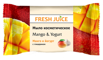 Мыло косметическое Fresh Juice Mango & Yogurt, 75 г - Pampik