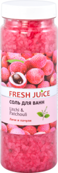Сіль для ванн Fresh Juice Litchi & Patchouli, 700 г - Pampik