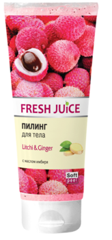 Пілінг для тіла Fresh Juice Litchi & Ginger, 200 мл - Pampik