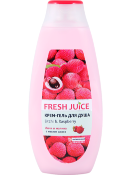Крем-гель для душу Fresh Juice Litchi & Raspberry, 400 мл - Pampik