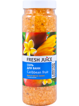 Сіль для ванн Fresh Juice Caribbean Fruit, 700 г - Pampik