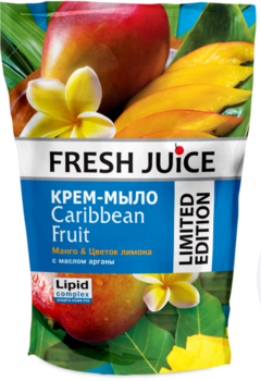 Крем-мыло Fresh Juice Caribbean Fruit (дой-пак), 460 мл - Pampik