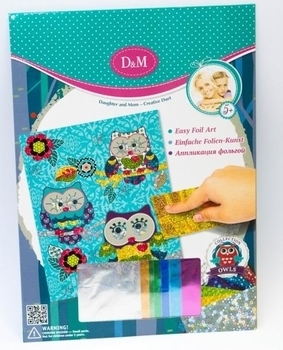 Аплікація фольгою D&M Сови (57421) - Pampik