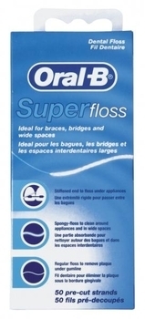 Зубна нитка Oral-b Super Floss, 50 м - Pampik
