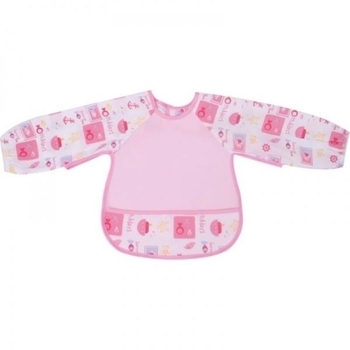 Фартук-передник Sevi bebe с рукавами, розовый (54) - Pampik