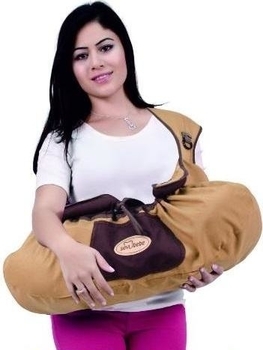 Люлька-переноска для новорожденного Sevi bebe, горчичный (583) - Pampik