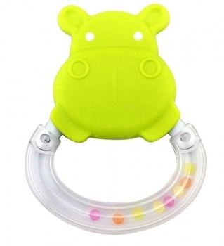 Погремушка-прорезыватель Baby Team Бегемот (8447) - Pampik