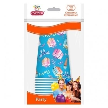 Склянки паперові Eventa Мікс з малюнками, в асортименті, 300 мл, 10 шт. - Pampik - 3