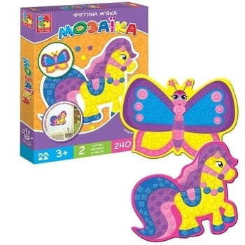 

Мягкая фигурная мозаика Vladi Toys Лошадка (укр.) (VT2301-13)