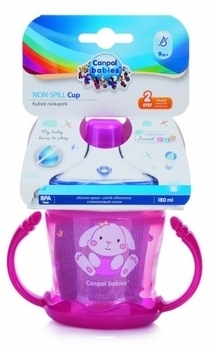 Чашка-непроливайка Canpol Babies Sweet fun, 180 мл, рожевий (57/300) - Pampik - 2