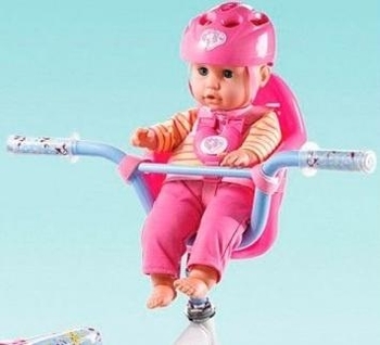 Лялька Lotus Onda Пупс на байці з шоломом, 45 см - Pampik - 3