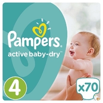 Підгузки Pampers Active Baby-Dry 4 (8-14 кг), 70 шт. - Pampik