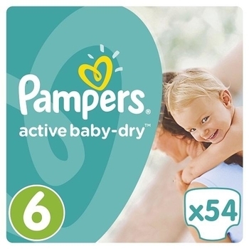 Підгузки Pampers Active Baby-Dry 6 (15+ кг), 54 шт. - Pampik