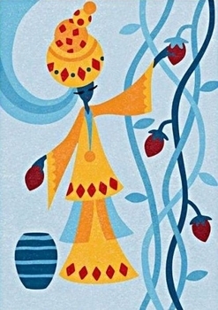 Набор для рисования цветным песком Djeco Голубые принцессы (DJ08637) - Pampik - 6