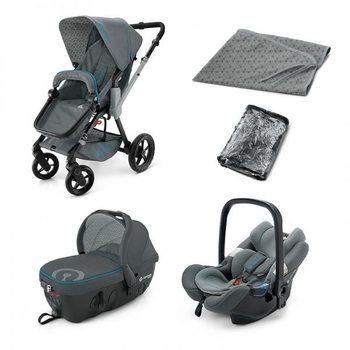 

Универсальная коляска Concord 3 в 1 Wanderer Travel Set Stone Grey, серый (WASL0962)