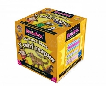 Настільна гра BrainBox Скринька Знань В світі тварин, укр. мова (98302) - Pampik