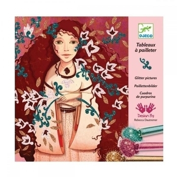 Художній комплект для малювання блискітками Djeco Золото і шовк (DJ09505) - Pampik