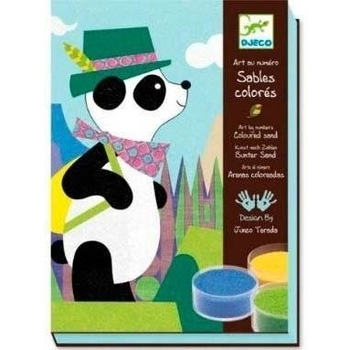 Набор для рисования цветным песком Djeco Панда и его друзья (DJ08630) - Pampik