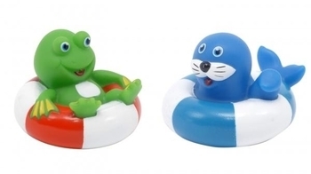 Іграшка для ванни Baby Team Веселий плавець Жабка - Pampik - 3