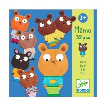 Настільна гра Djeco Мемо Ведмедики (DJ08112) - Pampik