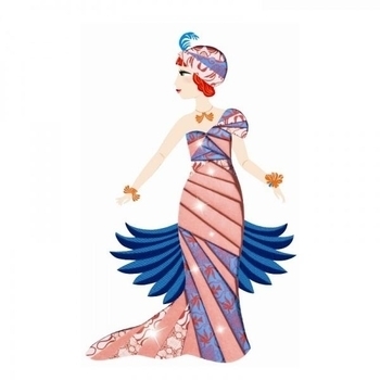 Художественный комплект Djeco декорирование гофрированной бумагой Платья Арт Деко (DJ09442) - Pampik - 2