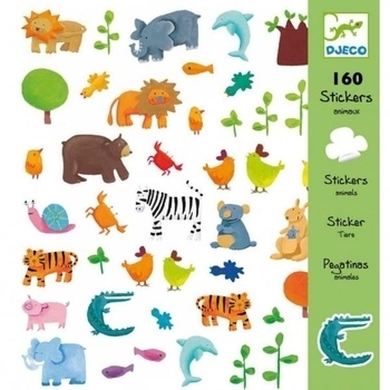 Набор наклеек Djeco Животные, 160 шт. (DJ08841) - Pampik