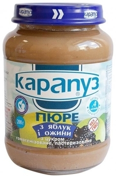 

Пюре Карапуз Яблоко и ежевика, 200 г