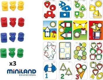 Конструктор Miniland Набор болтов и гаек, 72 детали (31759) - Pampik - 2